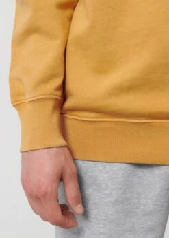 Vintage Terry Sweatshirt Aus Bio-Baumwolle - G. Dyed Gold Ochre -MELA Geschaft Rippbuendchen vintage ochre vegan U085 141 1280x1280