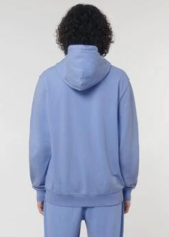 Vintage Terry Hoodie Aus Bio-Baumwolle - G. Dyed Swimmer Blue -MELA Geschaft Rueckansicht Kapuzenpullover Medium Fit vegan U040 103 1280x1280
