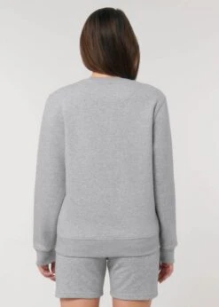 Terry Sweatshirt Aus Bio-Baumwolle - Heather Grey -MELA Geschaft Rueckansicht Unsex Sweatshirt grau meliert U799 250 1280x1280