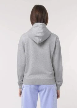 Terry Hoodie Aus Bio-Baumwolle - Heather Grey -MELA Geschaft Rueckseite Hoodie grosse Kapuze U011 250 1280x1280