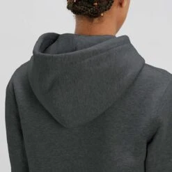 Unisex Hoodie Aus Bio-Baumwolle - Dark Heather Grey -MELA Geschaft STSU822 651 Pullover Kapuze oeko rueckansicht grau 1280x1280