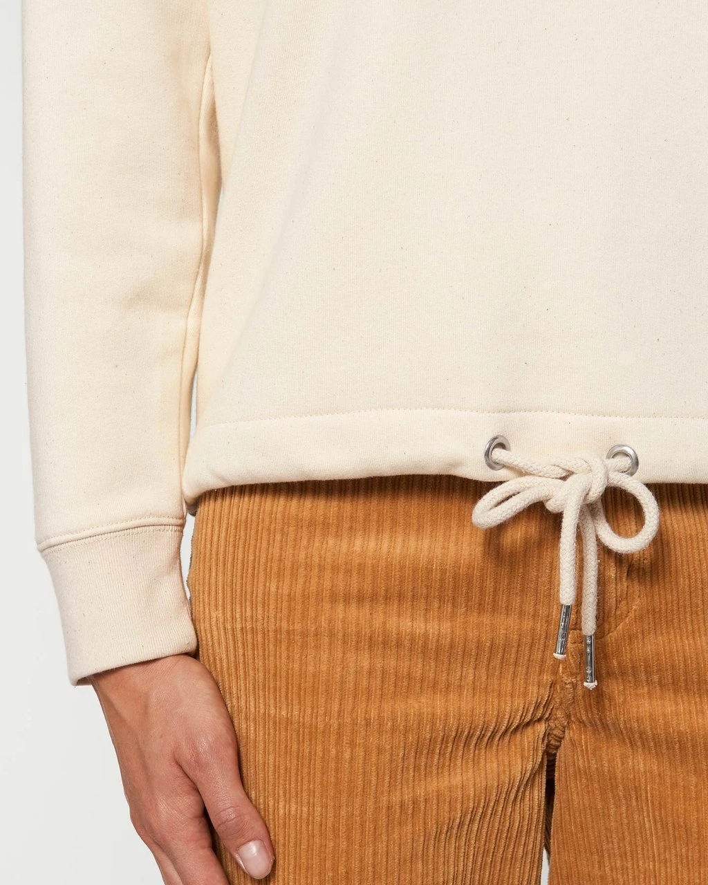 Kurzer Hoodie Aus Bio-Baumwolle - Natural Raw 6 Kurzer Hoodie Aus Bio-Baumwolle - Natural Raw – Bild 6