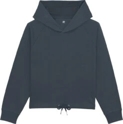 Kurzer Hoodie Aus Bio-Baumwolle - India Ink Grey