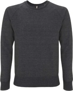 Recycled Unisex Sweatshirt Baumwolle Und Polyester - Melange Black