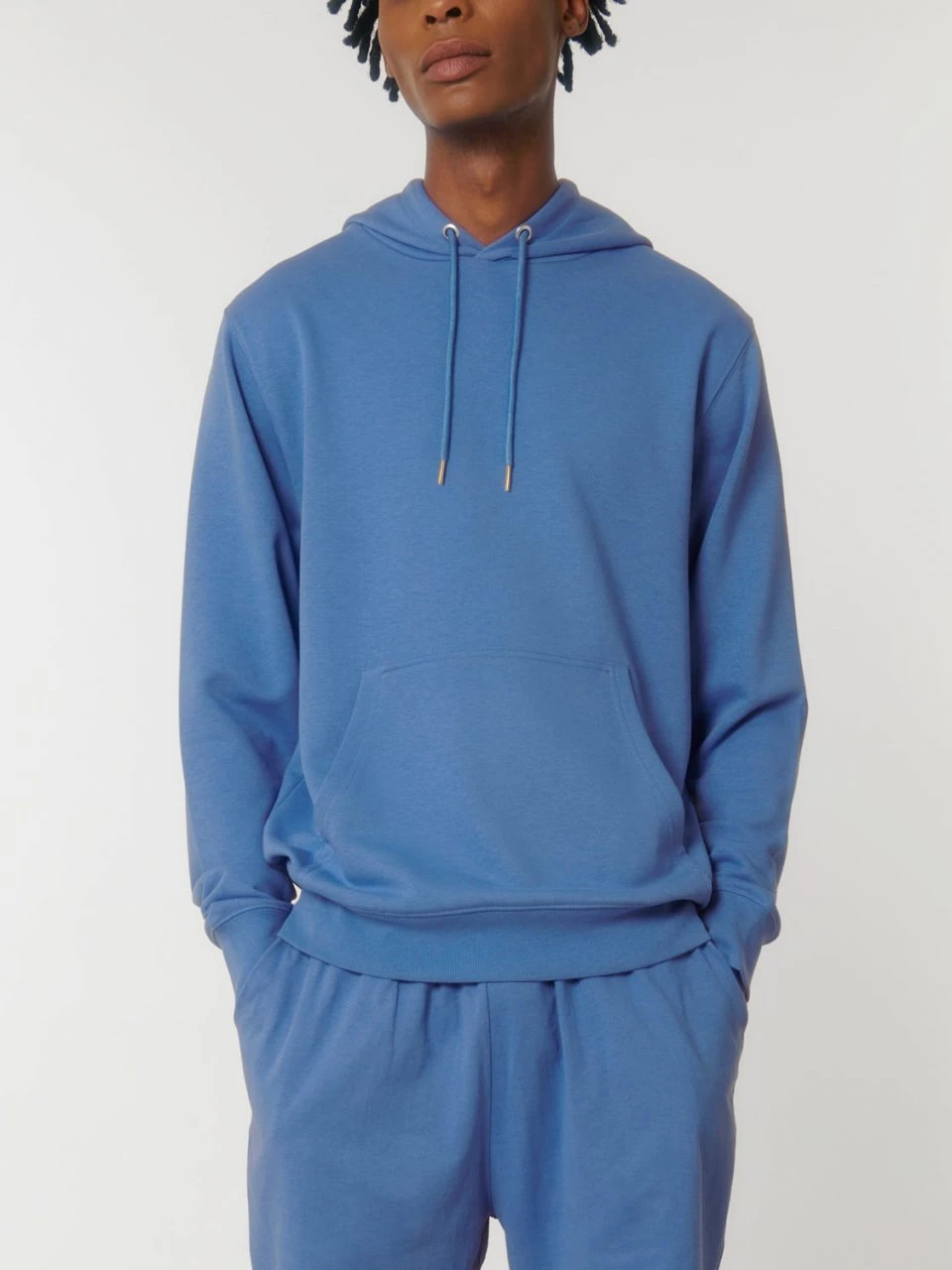 Terry Hoodie Aus Bio-Baumwolle - Bright Blue 3 Terry Hoodie Aus Bio-Baumwolle - Bright Blue – Bild 3