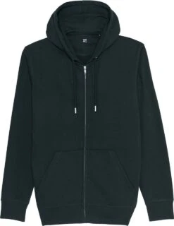 Unisex Kapuzenjacke Aus Bio-Baumwolle - Black