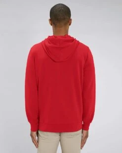 Unisex Kapuzenjacke Aus Bio-Baumwolle - Red -MELA Geschaft U820 004 Zip Up Hoodie organic fair mm back 1280x1280