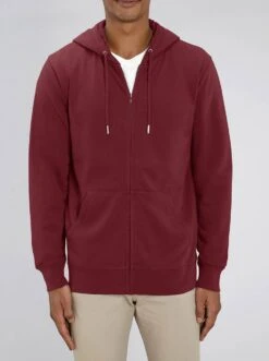 Unisex Kapuzenjacke Aus Bio-Baumwolle - Burgundy 9 Unisex Kapuzenjacke Aus Bio-Baumwolle - Burgundy -MELA Geschaft U820 244 Bio Sweat Zip Hoodie organic cotton mm front 1280x1280