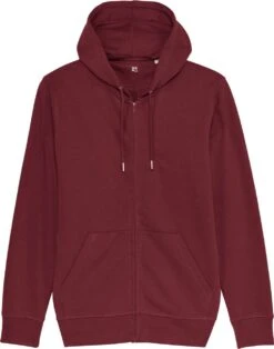 Unisex Kapuzenjacke Aus Bio-Baumwolle - Burgundy