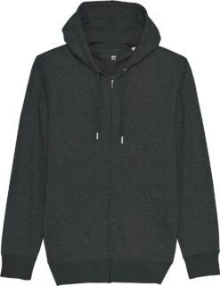 Unisex Kapuzenjacke Aus Bio-Baumwolle - Dark Heather Grey