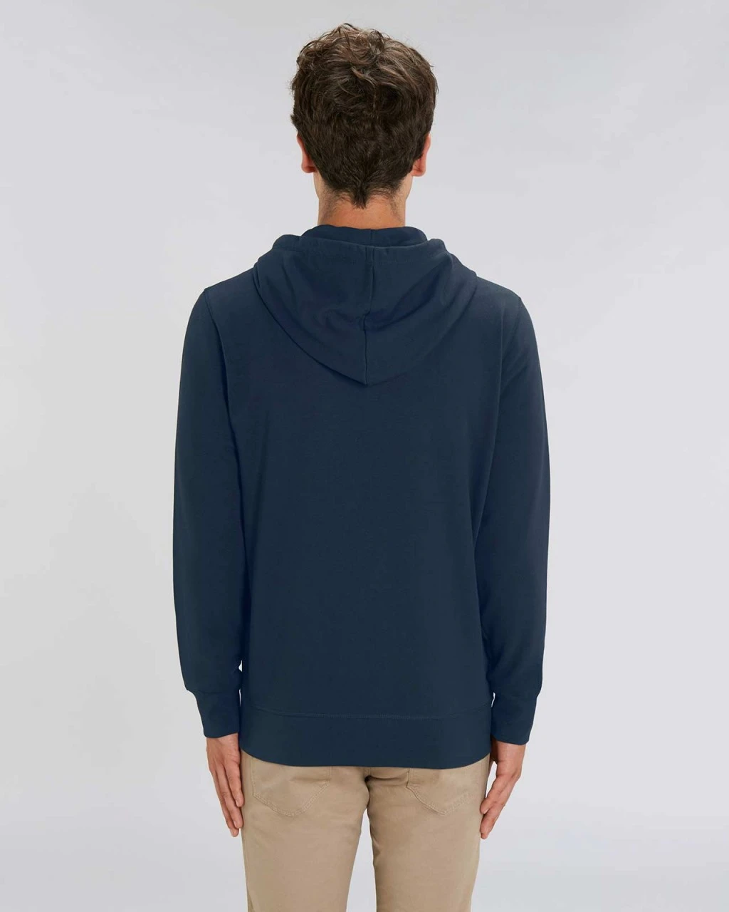 Unisex Kapuzenjacke Aus Bio-Baumwolle - French Navy 4 Unisex Kapuzenjacke Aus Bio-Baumwolle - French Navy – Bild 4