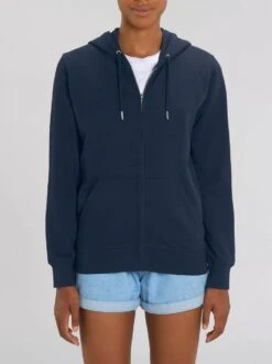 Unisex Kapuzenjacke Aus Bio-Baumwolle - French Navy 14 Unisex Kapuzenjacke Aus Bio-Baumwolle - French Navy -MELA Geschaft U820 727 Unisex Kapuzenjacke Terry Innenseite fm front 1280x1280