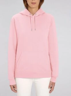 Unisex Hoodie Aus Bio-Baumwolle - Cotton Pink -MELA Geschaft U822 005 Damen Hoodie rosa fair umweltfreundlich Bio Baumwolle fm front 1280x1280