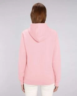 Unisex Hoodie Aus Bio-Baumwolle - Cotton Pink -MELA Geschaft U822 005 Frauen Kapuzen Sweatshirt cotton pink umweltschonend hergestellt fm back 1280x1280