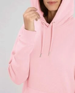 Unisex Hoodie Aus Bio-Baumwolle - Cotton Pink -MELA Geschaft U822 005 Rosa Damen Kapuzenpullover aufgeraute Innenseite fair fm detail 1280x1280