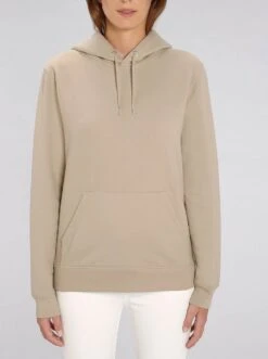 Unisex Hoodie Aus Bio-Baumwolle - Desert Dust -MELA Geschaft U822 028 Damen Hoodie organic cotton faire Produktion fm front 1280x1280