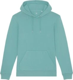 Unisex Hoodie Aus Bio-Baumwolle - Teal Monstera