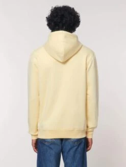 Unisex Hoodie Aus Bio-Baumwolle - Butter 16 Unisex Hoodie Aus Bio-Baumwolle - Butter -MELA Geschaft U822 078 06 hochwertiger Pullover mit doppellagiger Kapuze Rueckansicht zartes Gelb 1280x1280