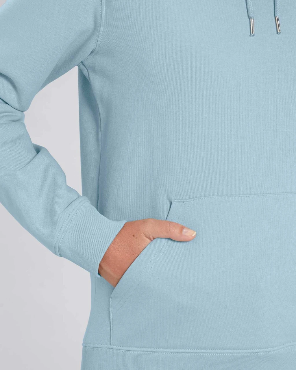 Unisex Hoodie Aus Bio-Baumwolle - Sky Blue 9 Unisex Hoodie Aus Bio-Baumwolle - Sky Blue – Bild 9