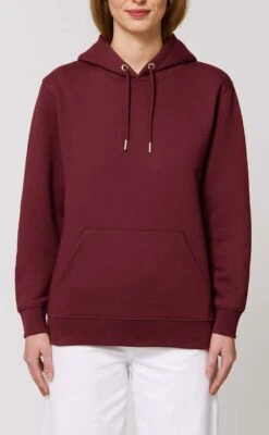 Unisex Hoodie Aus Bio-Baumwolle - Burgundy -MELA Geschaft U822 244 Damen Hoodie umweltfreundliche faire Bedingungen fm front 1280x1280