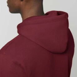 Unisex Hoodie Aus Bio-Baumwolle - Burgundy -MELA Geschaft U822 244 Einfarbiger Hoodie warm aufgeraute Innenseite bio mm detail 1280x1280