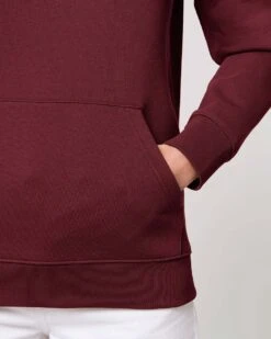 Unisex Hoodie Aus Bio-Baumwolle - Burgundy -MELA Geschaft U822 244 Sweatshirt mit Kapuze grosse Kaengurutasche faire Produktion fm detail 1280x1280