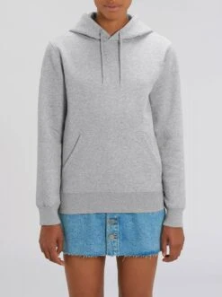 Unisex Hoodie Aus Bio-Baumwolle - Heather Grey 17 Unisex Hoodie Aus Bio-Baumwolle - Heather Grey -MELA Geschaft U822 250 Damen Hoodie faire Herstellung grau meliert fm front 1280x1280
