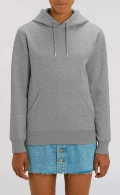 Unisex Hoodie Aus Bio-Baumwolle - Mid Heather Grey -MELA Geschaft U822 650 Damen Hoodie nachhaltige Materialien faire Herstellung fm front 1280x1280