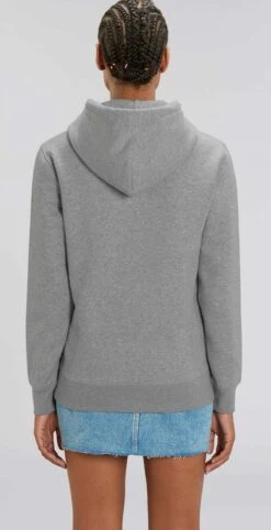 Unisex Hoodie Aus Bio-Baumwolle - Mid Heather Grey -MELA Geschaft U822 650 Frauen Pulli mit Kapuze aufgeraute Innenseite Bio Baumwolle fm back 1280x1280