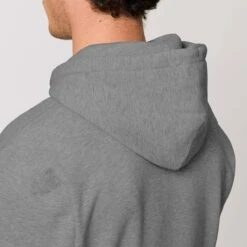 Unisex Hoodie Aus Bio-Baumwolle - Mid Heather Grey -MELA Geschaft U822 650 Hooded Sweatshirt eingesetzte Aermel faire Herstellung mm detail 1280x1280