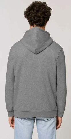 Unisex Hoodie Aus Bio-Baumwolle - Mid Heather Grey -MELA Geschaft U822 650 Maenner Kapuzenpulli gerade geschnitten schadstoffarm produziert mm back 1280x1280