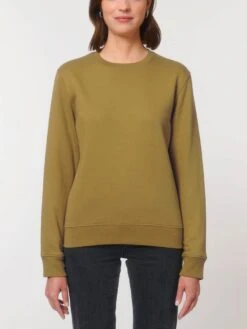 Unisex Sweatshirt Aus Bio-Baumwolle - Olive Oil -MELA Geschaft U823 072 07 Unisex Pullover mit Rippbuendchen an Hals Aermeln und Huefte nachhaltige Mode 1280x1280