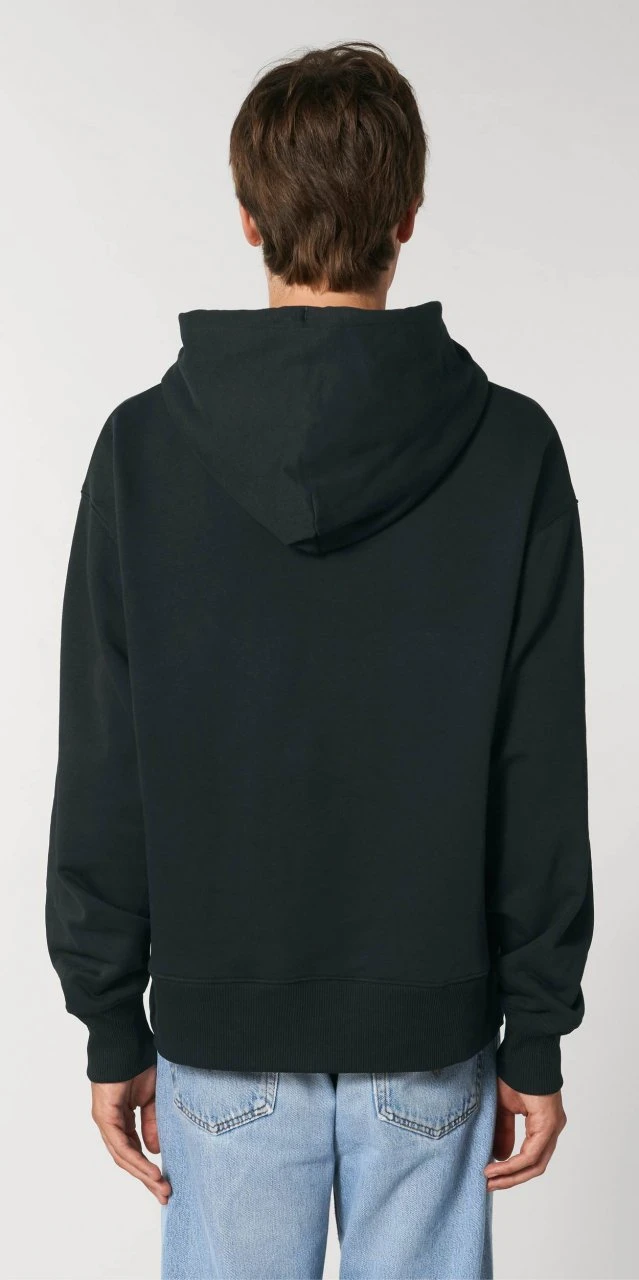 Oversized Unisex Hoodie Aus Bio-Baumwolle - Black 4 Oversized Unisex Hoodie Aus Bio-Baumwolle - Black – Bild 4