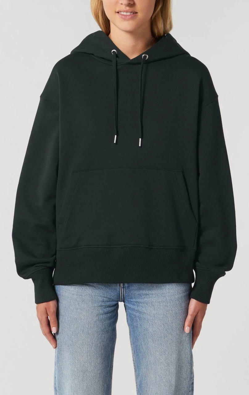 Oversized Unisex Hoodie Aus Bio-Baumwolle - Black 6 Oversized Unisex Hoodie Aus Bio-Baumwolle - Black – Bild 6