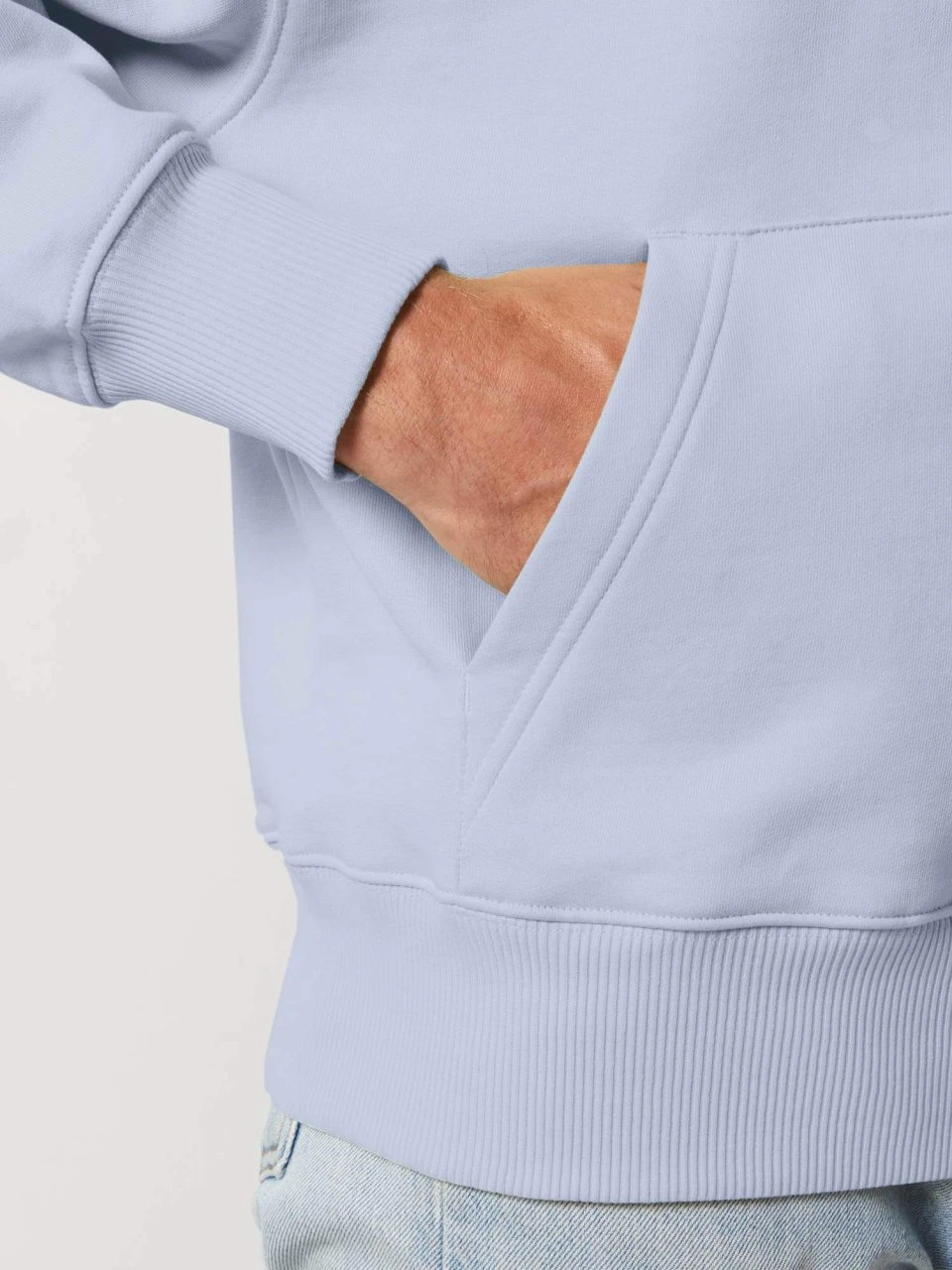 Oversized Unisex Hoodie Aus Bio-Baumwolle - Serene Blue 8 Oversized Unisex Hoodie Aus Bio-Baumwolle - Serene Blue – Bild 8