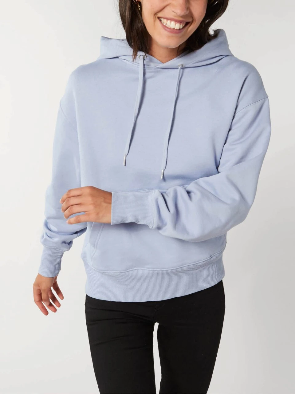 Oversized Unisex Hoodie Aus Bio-Baumwolle - Serene Blue 4 Oversized Unisex Hoodie Aus Bio-Baumwolle - Serene Blue – Bild 4