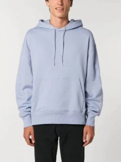 Oversized Unisex Hoodie Aus Bio-Baumwolle - Serene Blue 15 Oversized Unisex Hoodie Aus Bio-Baumwolle - Serene Blue -MELA Geschaft U856 057 locker geschnittener Pullover mit Kapuze und Kaengurutasche fair Fashion hellblau 1280x1280
