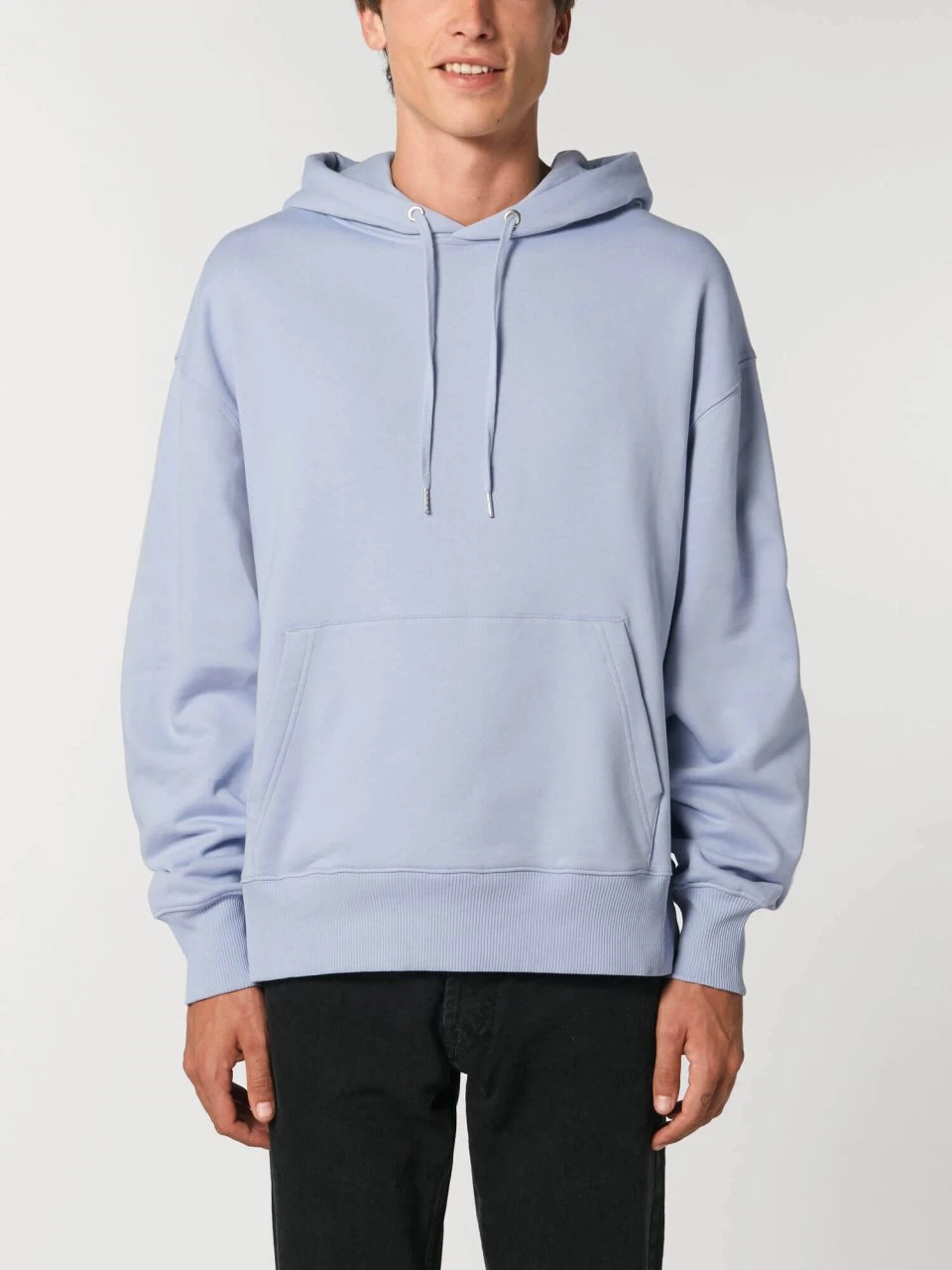 Oversized Unisex Hoodie Aus Bio-Baumwolle - Serene Blue 6 Oversized Unisex Hoodie Aus Bio-Baumwolle - Serene Blue – Bild 6
