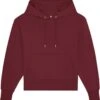 Oversized Unisex Hoodie Aus Bio-Baumwolle - Burgundy