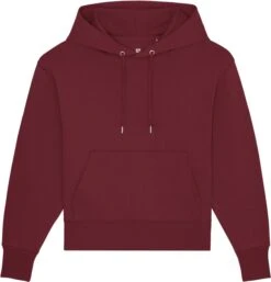 Oversized Unisex Hoodie Aus Bio-Baumwolle - Burgundy