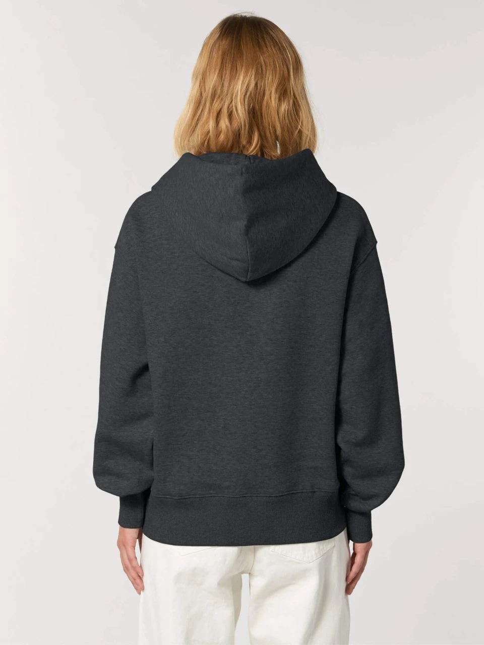 Oversized Unisex Hoodie Aus Bio-Baumwolle - Dark Heather Grey 7 Oversized Unisex Hoodie Aus Bio-Baumwolle - Dark Heather Grey – Bild 7