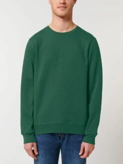 Unisex Sweatshirt Aus Bio-Baumwolle - Bottle Green -MELA Geschaft U868 224 Ecofriendly Sweatshirt Unisex dunkelgruen mit Rundhalsausschnitt und Rippbuendchen aufgeraute Innenseite 1280x1280