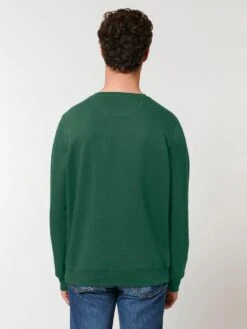 Unisex Sweatshirt Aus Bio-Baumwolle - Bottle Green -MELA Geschaft U868 224 gerade geschnittener Pulli Unisex vegan nachhaltig produziert Rueckansicht 1280x1280