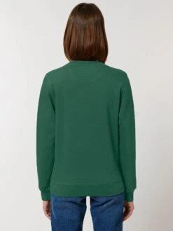 Unisex Sweatshirt Aus Bio-Baumwolle - Bottle Green -MELA Geschaft U868 224 hochwertig verarbeiteter Sweater Rueckansicht bequem aufgerauter Innenseite Unisex 1280x1280
