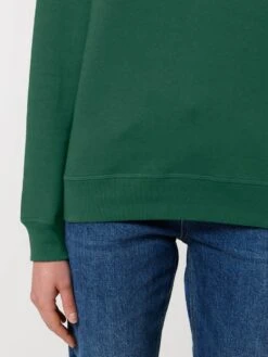 Unisex Sweatshirt Aus Bio-Baumwolle - Bottle Green -MELA Geschaft U868 224 veganer Sweater Unisex aus Bio Baumwolle und rec Polyester mit breiten Rippbuendchen 1280x1280