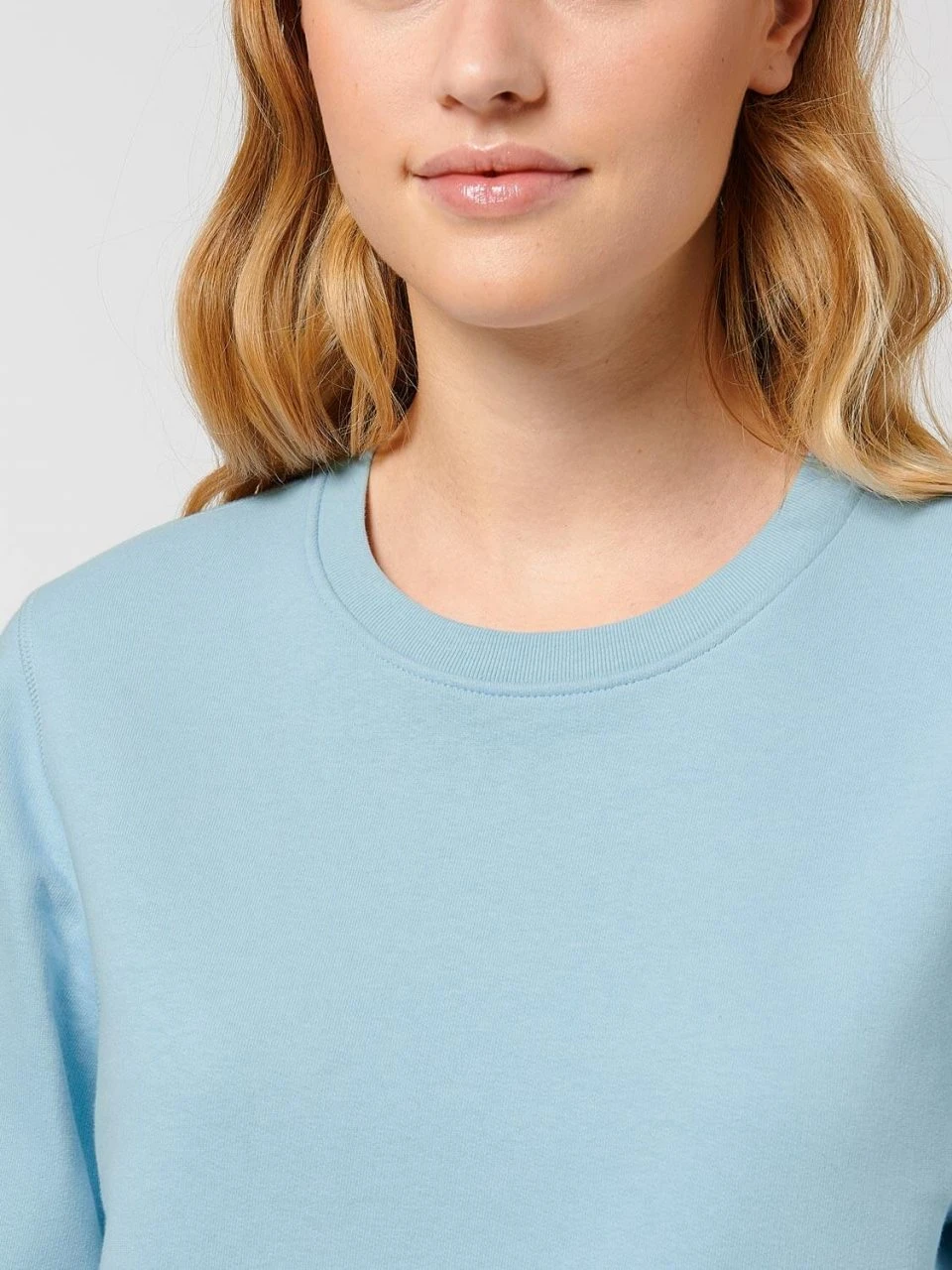 Unisex Sweatshirt Aus Bio-Baumwolle - Sky Blue 4 Unisex Sweatshirt Aus Bio-Baumwolle - Sky Blue – Bild 4