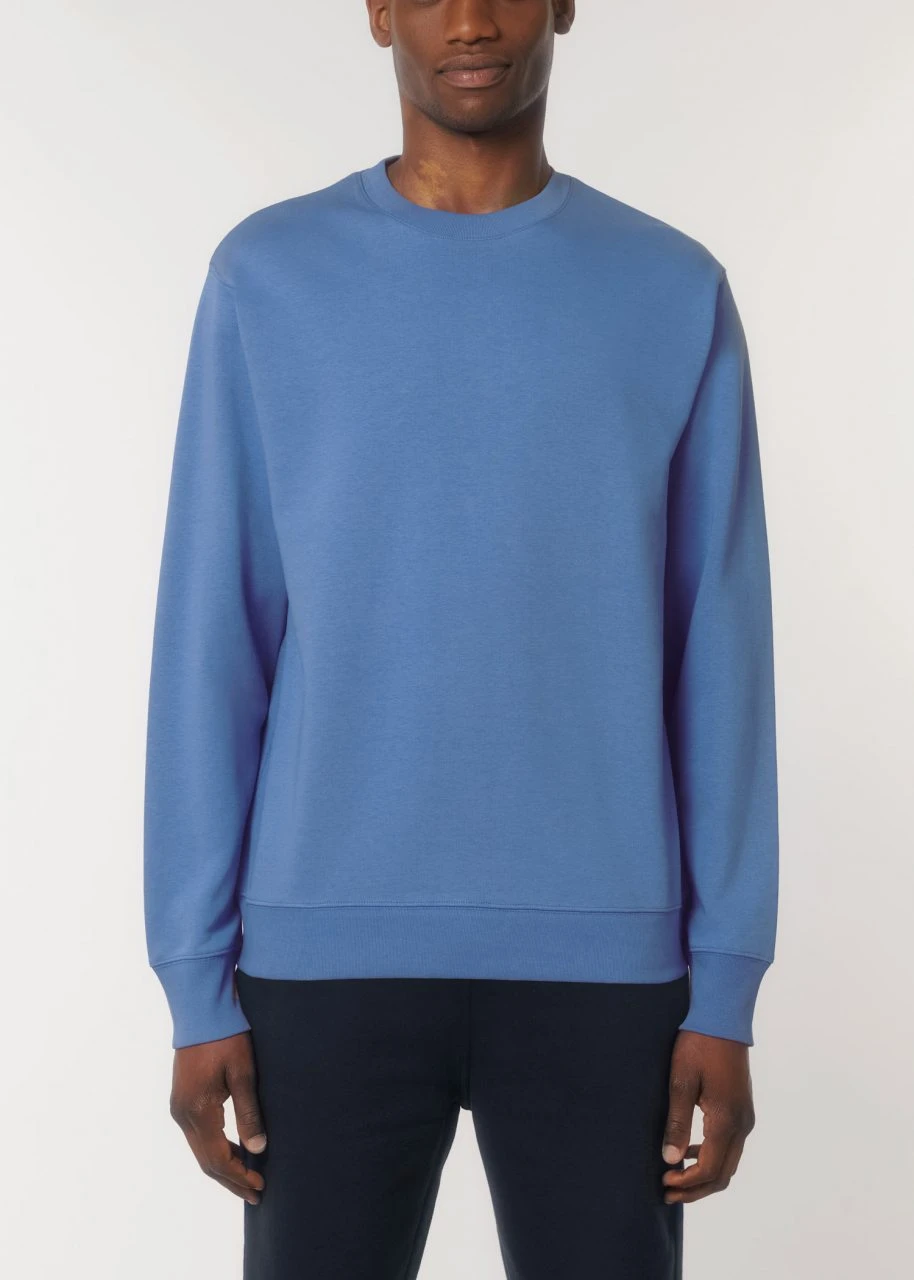 Terry Sweatshirt Aus Bio-Baumwolle - Bright Blue 3 Terry Sweatshirt Aus Bio-Baumwolle - Bright Blue – Bild 3