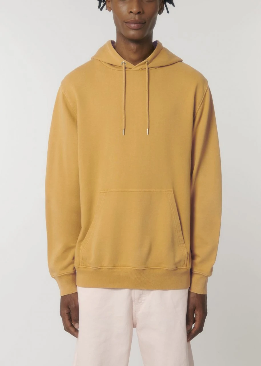 Vintage Terry Hoodie Aus Bio-Baumwolle - G. Dyed Gold Ochre 4 Vintage Terry Hoodie Aus Bio-Baumwolle - G. Dyed Gold Ochre – Bild 4
