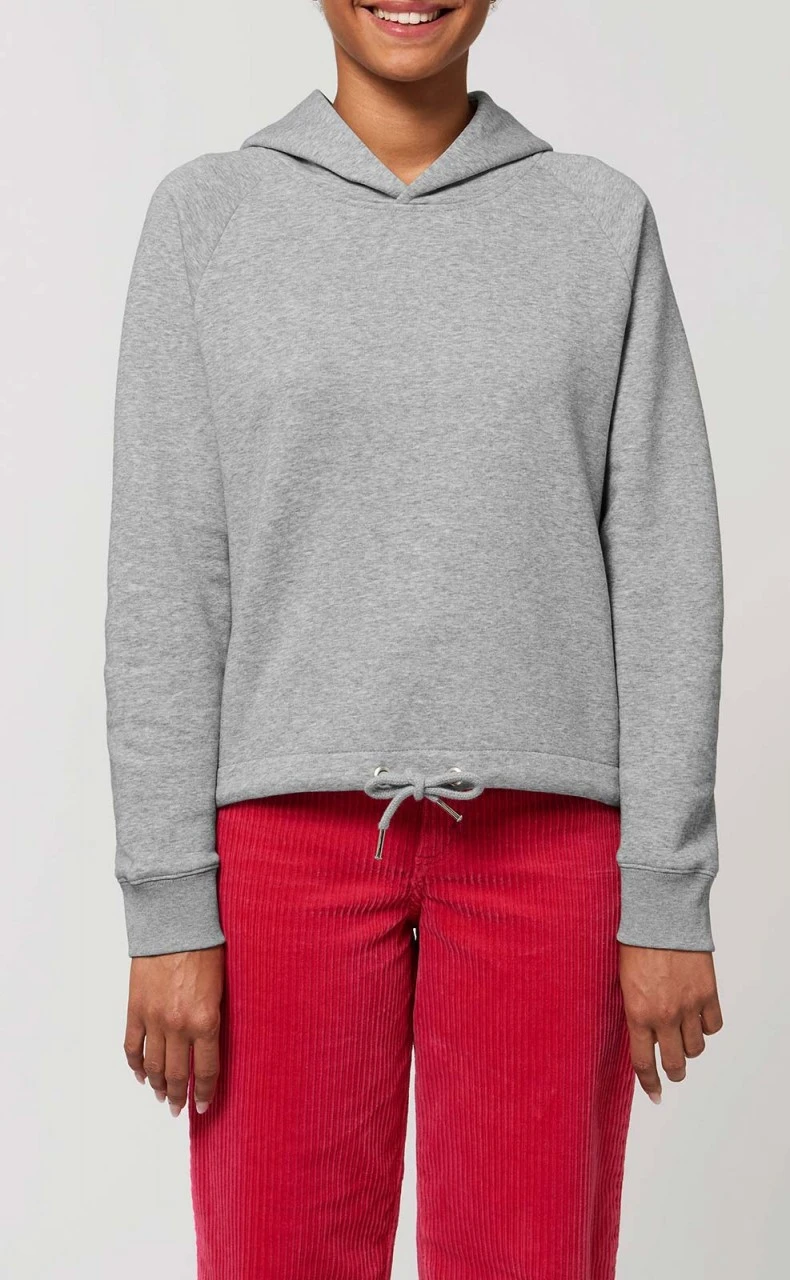 Kurzer Hoodie Aus Bio-Baumwolle - Heather Grey 3 Kurzer Hoodie Aus Bio-Baumwolle - Heather Grey – Bild 3