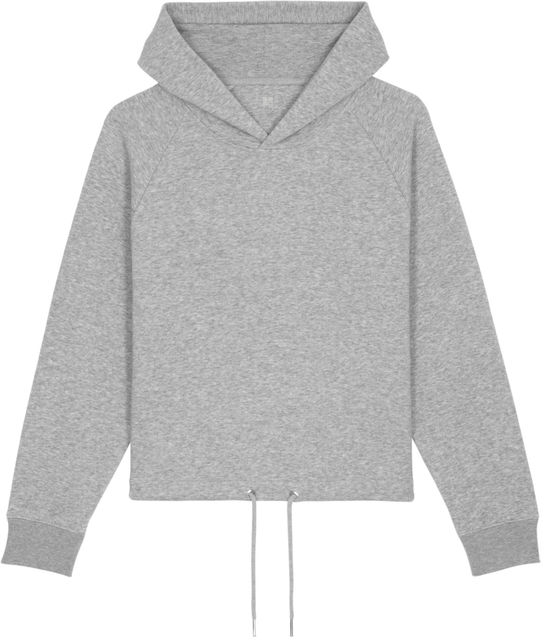 Kurzer Hoodie Aus Bio-Baumwolle - Heather Grey 1 Kurzer Hoodie Aus Bio-Baumwolle - Heather Grey